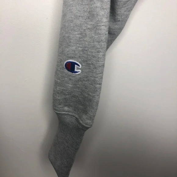 Champion Reverse Weave Crop Cut Off Hoodie L - Picture 9 of 9